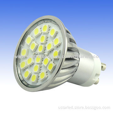 3W SMD5050 GU10 LED Ceiling Spotlights, AC110-240V, 300-320lm, Aluminum, CE/RoHS, MR16/GU10/E27/E14